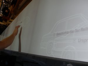 Touchscreen projector