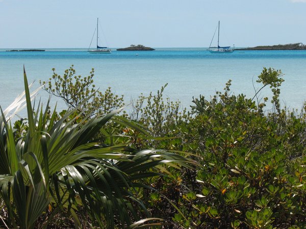 11. Southern Star and Harbinger at anchor off Cambridge Cay