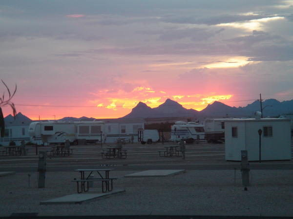 Sunset at our RV Park