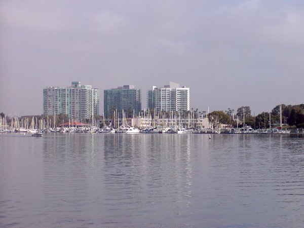 Marina del Rey with some of LA in the background.
