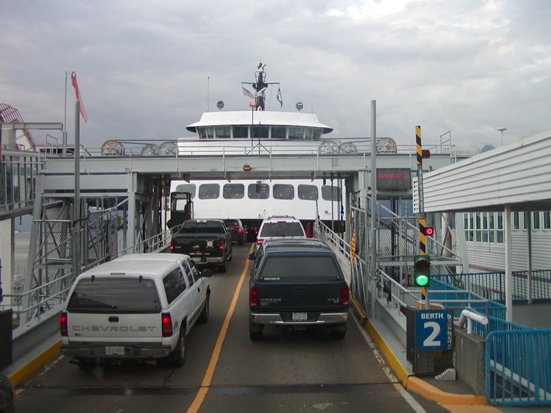 Getting on the ferry