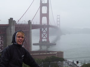 A rainy day at the Golden Gate Bridge
