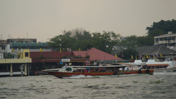 Long boat ride in Bangkok