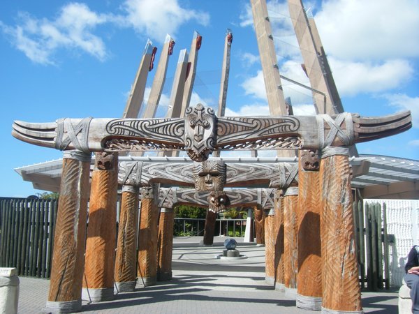 Entrance to Geothermal Park - Maori place