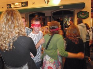 Blindfold Pub Crawl... you had to lead your partner from bar to bar & they usually involved stairs... 