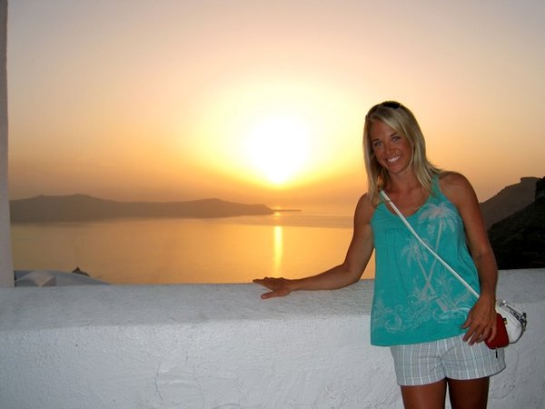 In Fira for the Sunset on Santorini