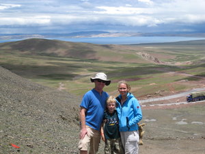 At the top of the pass overlooking Lake Namtso