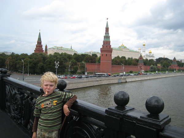 Looking back over the Kremlin from the bridge