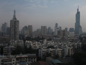 view of Nanjing from my hotel room