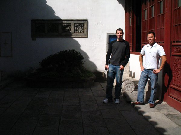 Martin and Ming in a Gan Xi courtyard