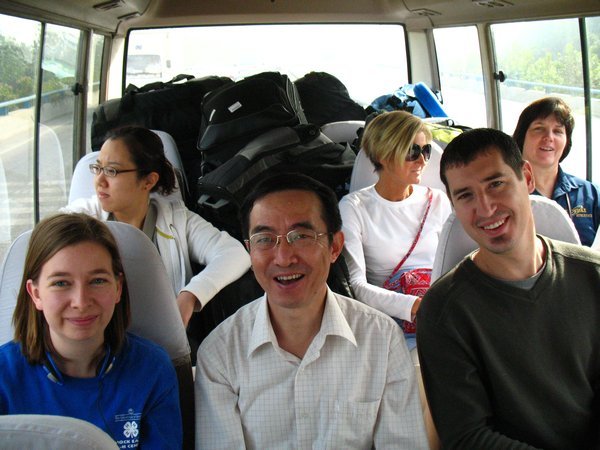 Dr. Hua and the group headed towards the airport