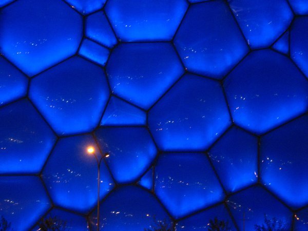 close-up of the Water Cube