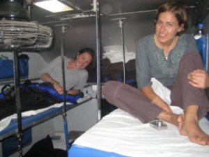 Top bunk on the overnight train