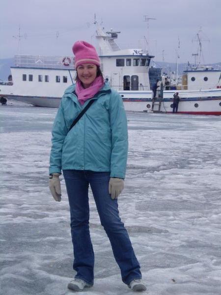 Walking on Ice, Lake Baikal, Siberia