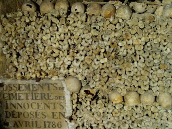Human remains in the Catacombs