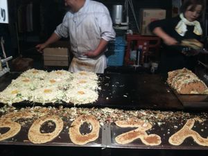 Delicious okonomiyaki pancakes