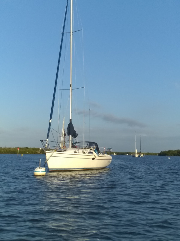Seaquel on mooring ball in Ft Myers Beach