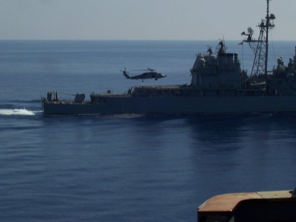 Helicopter transfer in the Med