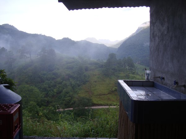 a sink with a view at Zephyr Hostel