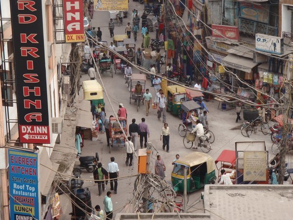 nutty traffic in main bazaar