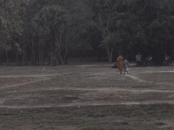 monks in the grounds