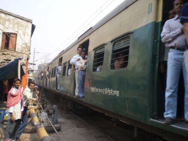 Morning train into Calcutta