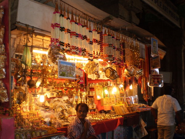 Colourful stall in the temple