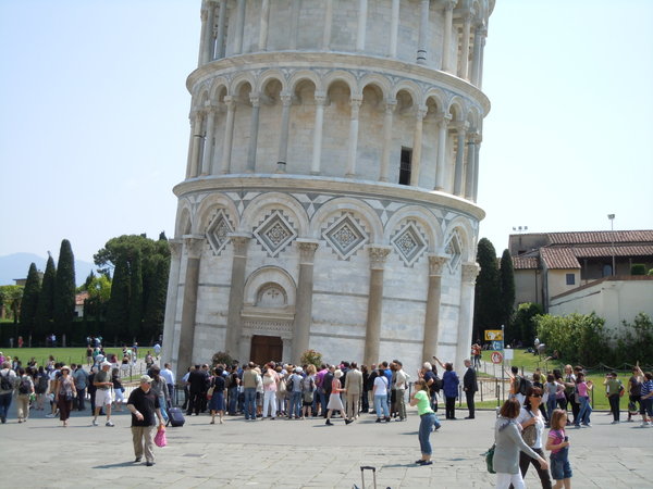 The base of Leaning Tower