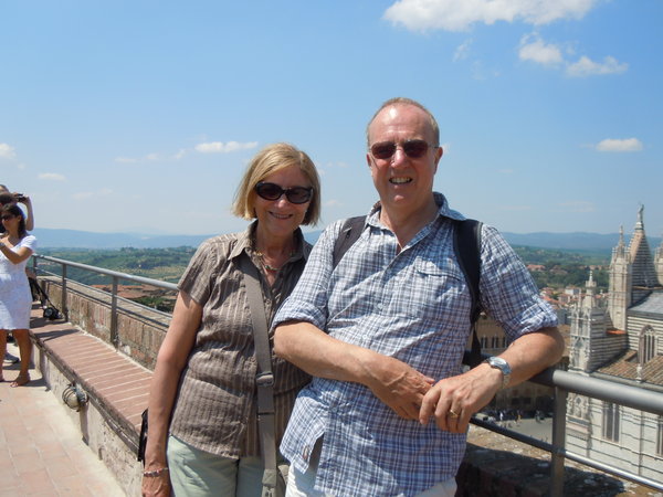 John and Lynne on top of Siena