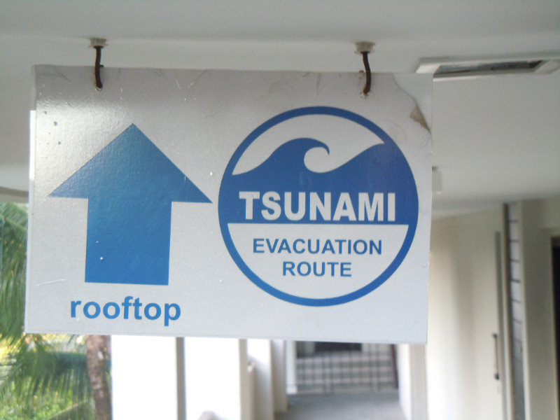 Tsunami evacuation notice