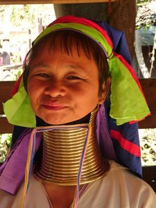 Woman from Longneck Karen village, Northern Thailand
