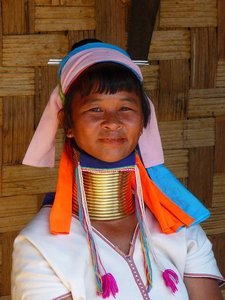 Young woman from Longneck Karen village, Northern Thailland
