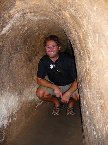 Ian inside the Cu Chi Tunnels