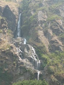 Beautiful waterfalls the first few days of the Annapurna Circuit