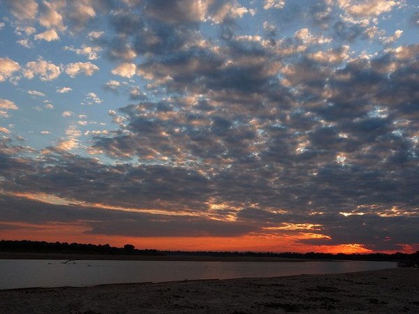 Sunset over the South Luwanga River