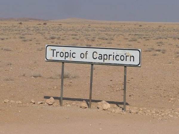 We drove past the Tropic of Capricorn