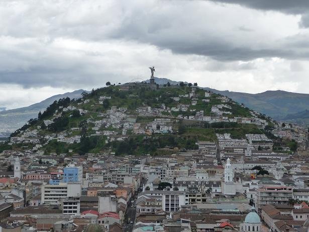 View of the Virgin of Quito from the Basillica