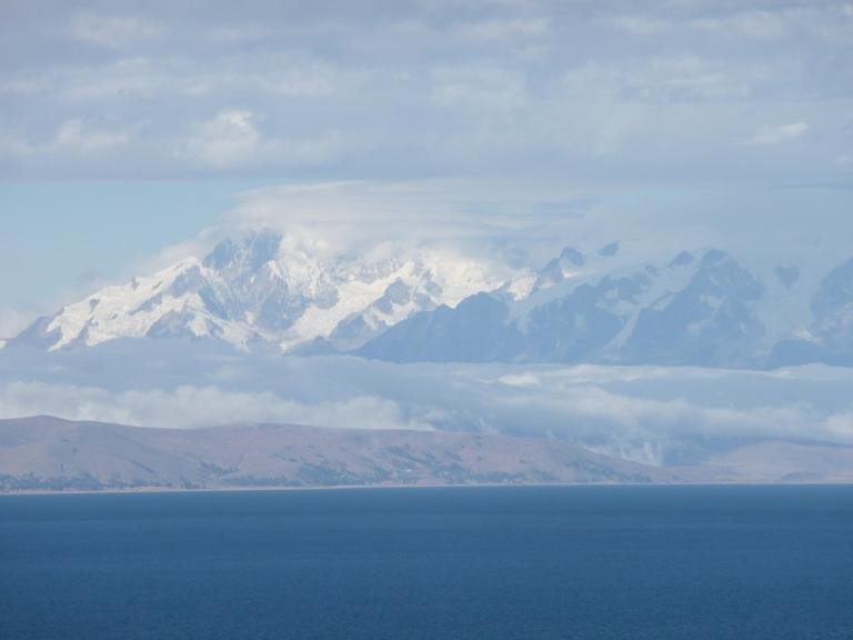 Mountains over Lake Titicaca