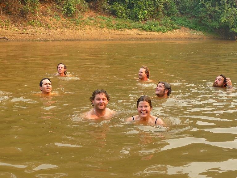 Us swimming in the Amazon with alligators, piranhas, and pink dolphins???