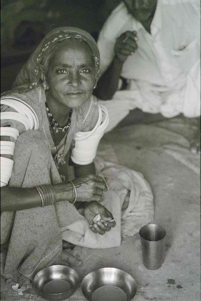 Rajasthani tribal woman we had tea with