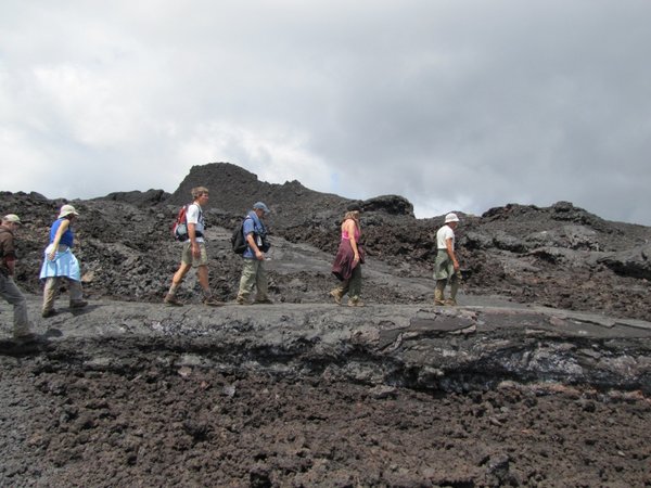 walking the amongst the lava flows