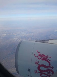 Flying over China