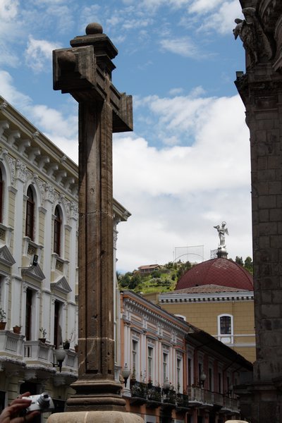 Cross in Old Town Quito