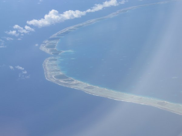 Part of Rangiroa from the plane