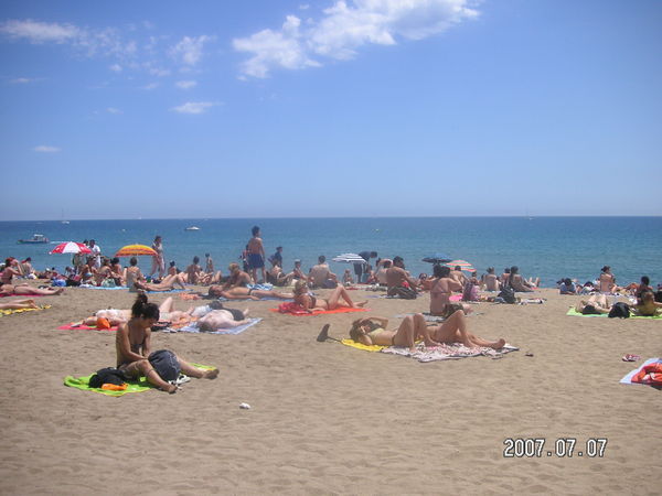 The beach at Barcelona
