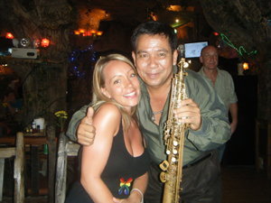 The Sax player at Tiger Inn