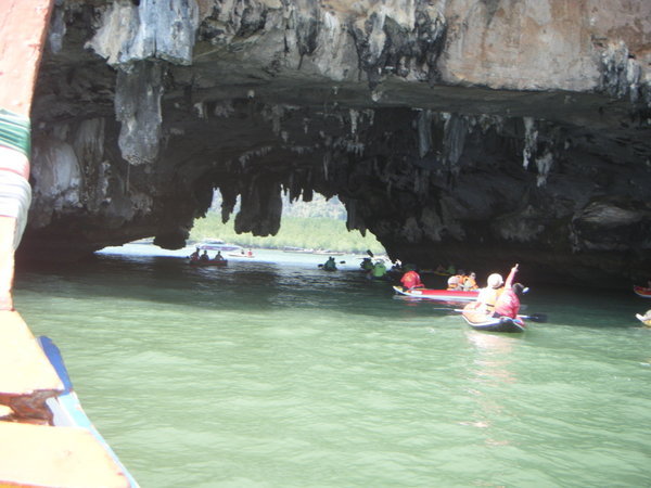 Approaching the water cave
