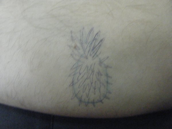 The Pineapple tattoo I drew for Alex!