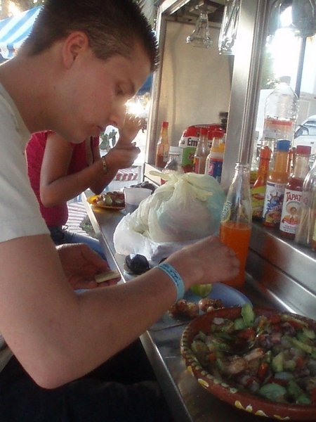 Steve is Lovin' the Ceviche'