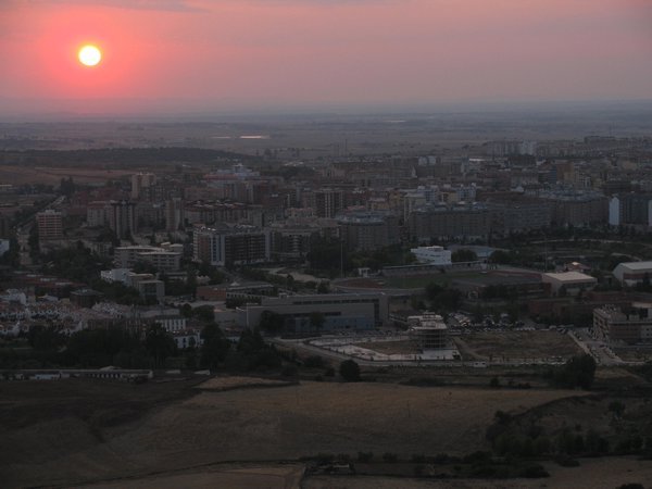 Sunset over Caceres